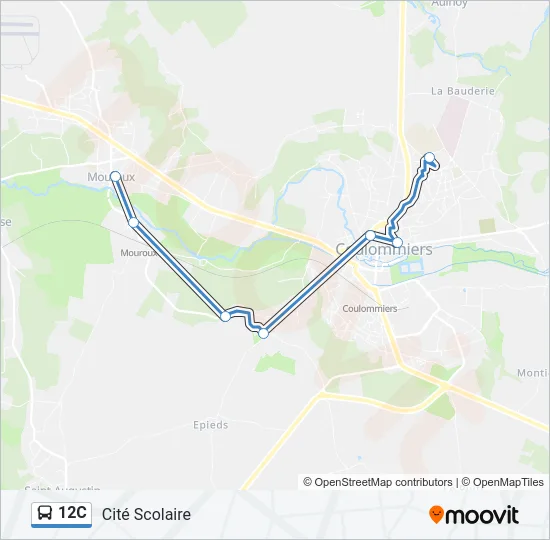 12C Bus Line Map