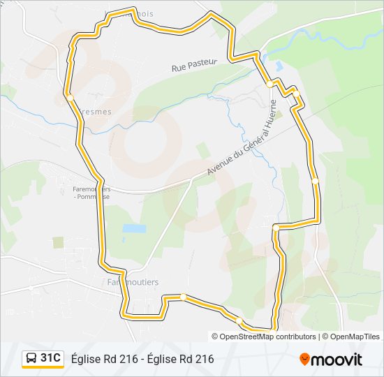 31C Bus Line Map