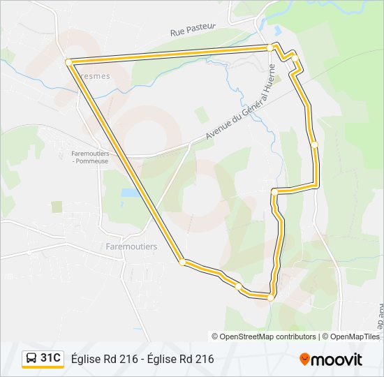 31C Bus Line Map