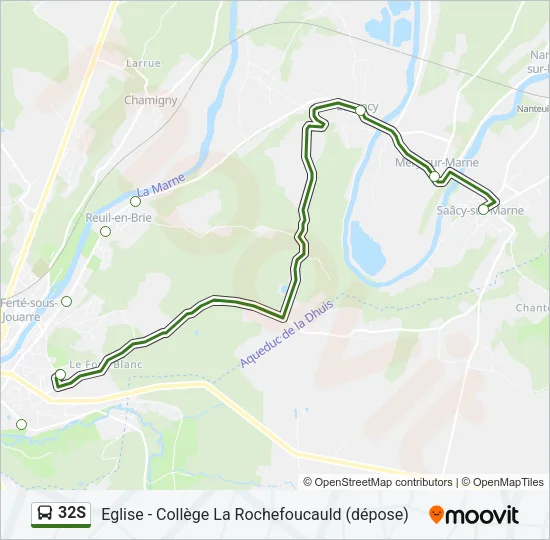 32S Bus Line Map