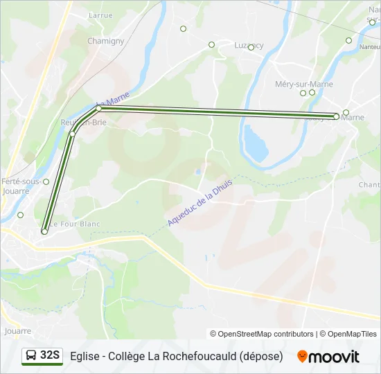32S Bus Line Map
