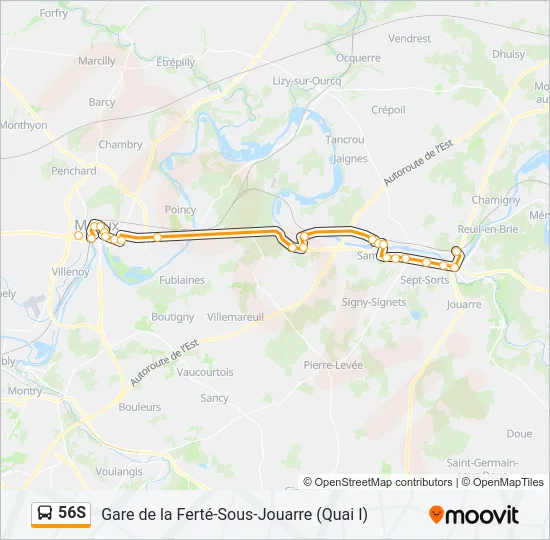 56S Bus Line Map