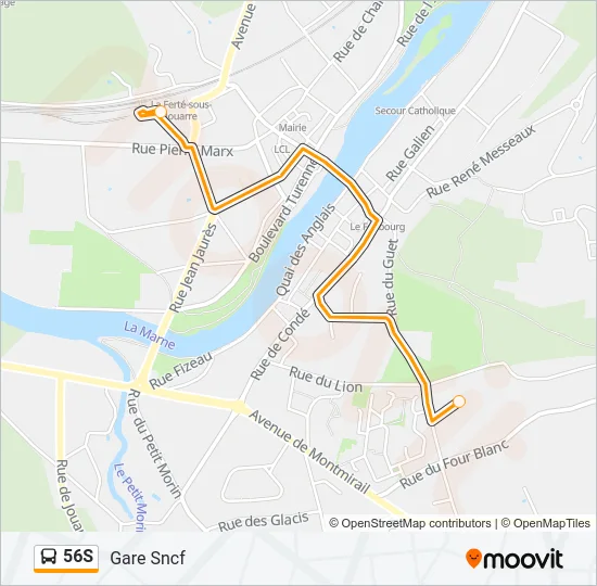 56S Bus Line Map