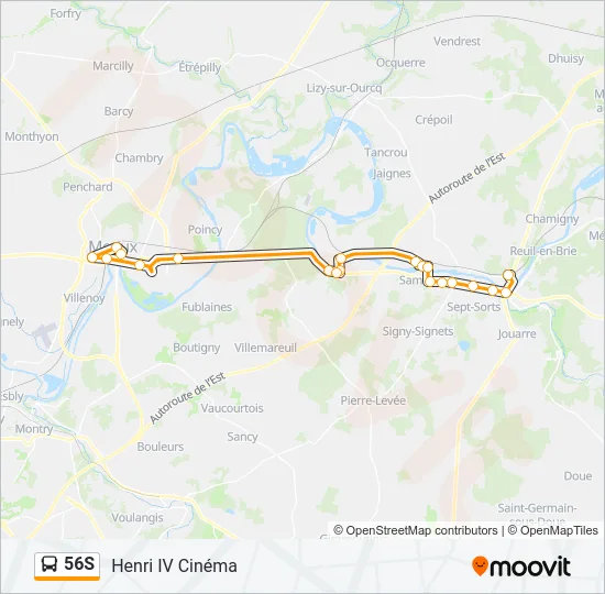 56S Bus Line Map