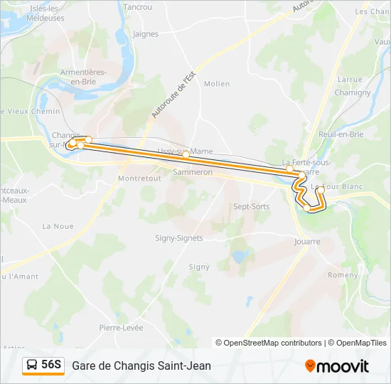 56S Bus Line Map