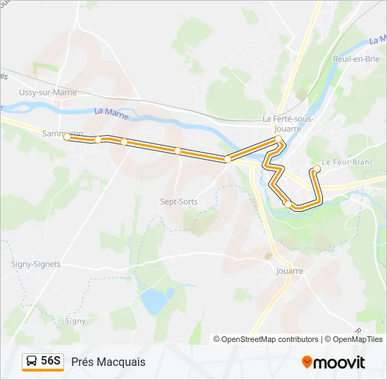 56S Bus Line Map