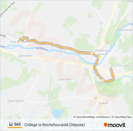 56S Bus Line Map