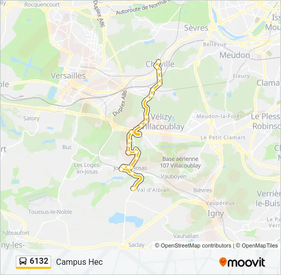 6132 Bus Line Map