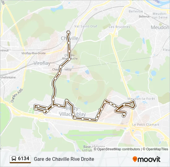 6134 Bus Line Map