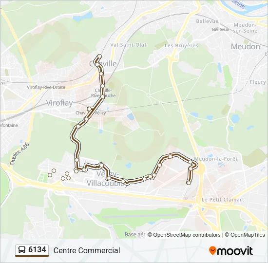 6134 Bus Line Map