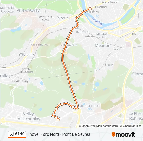 6140 Bus Line Map