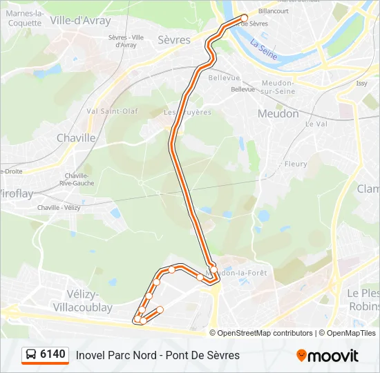 6140 Bus Line Map