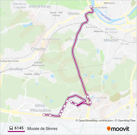 6145 Bus Line Map