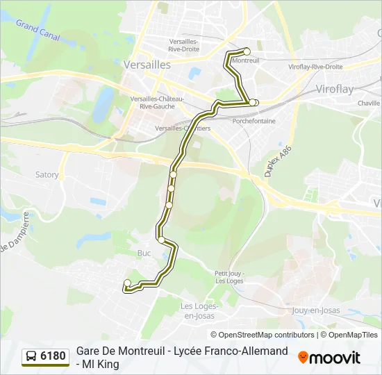 6180 Bus Line Map