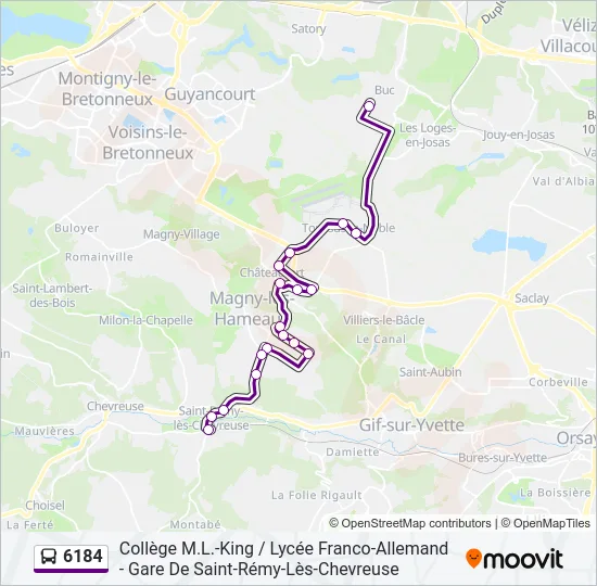6184 Bus Line Map