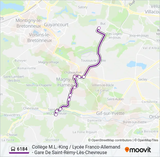 6184 Bus Line Map