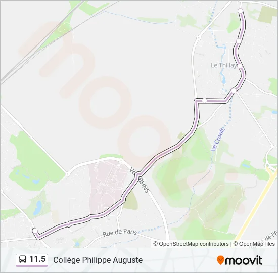 11.5 Bus Line Map