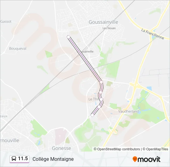 11.5 Bus Line Map