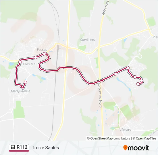R112 Bus Line Map