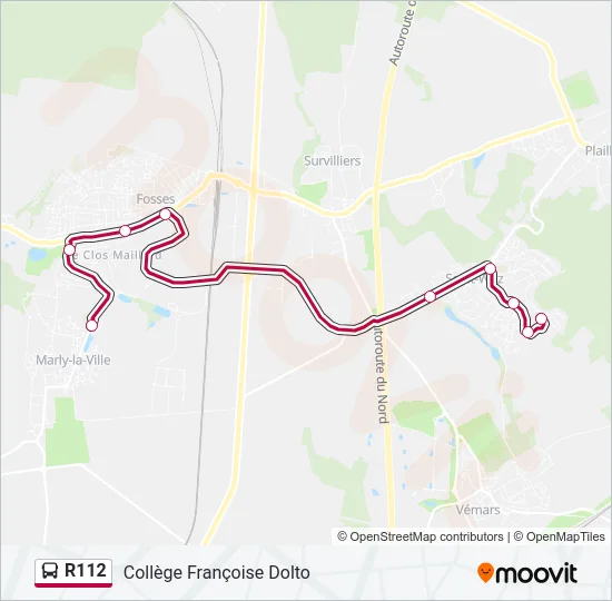 R112 Bus Line Map
