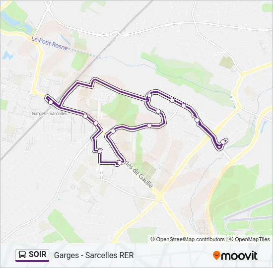 SOIR Bus Line Map