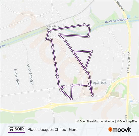 SOIR bus Line Map