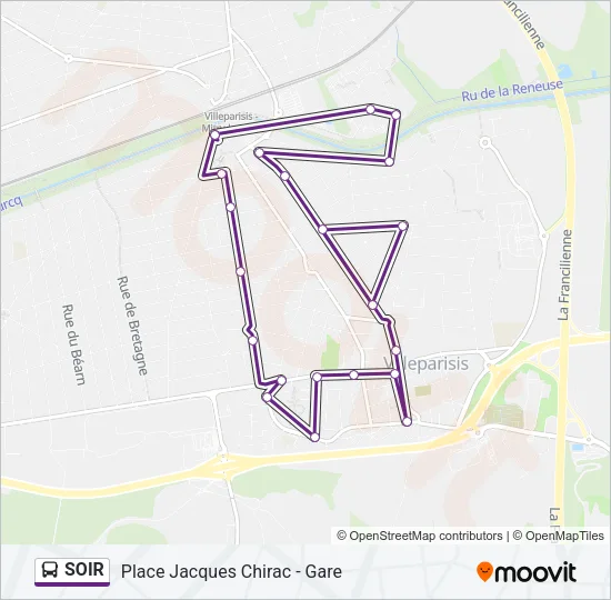 SOIR Bus Line Map