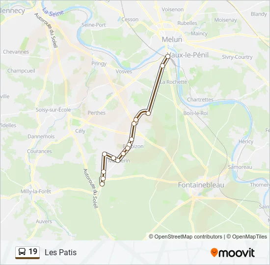 19 Bus Line Map