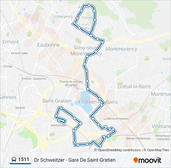 1511 Bus Line Map