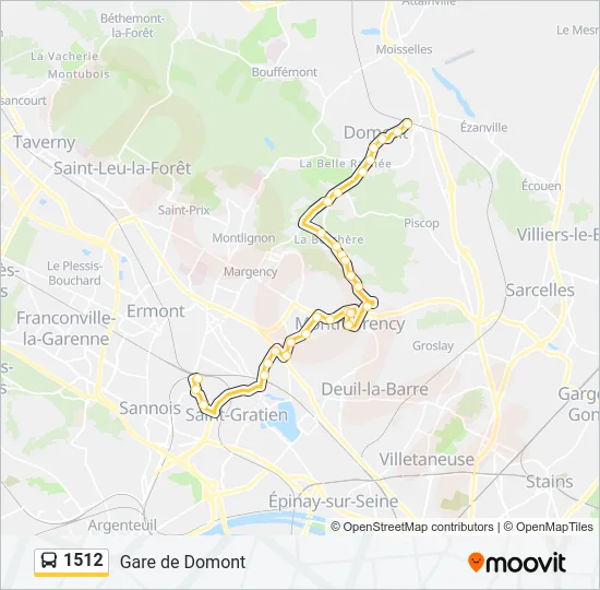 1512 Bus Line Map