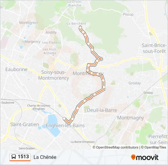 1513 Bus Line Map