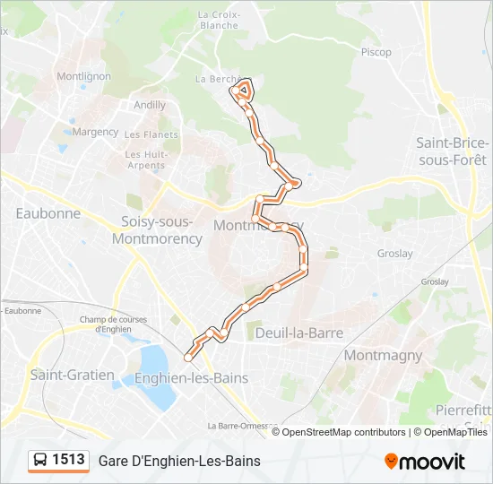 1513 Bus Line Map