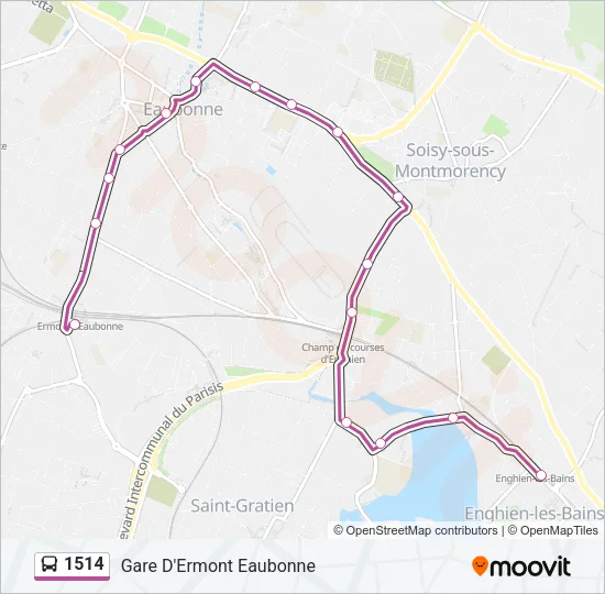 1514 Bus Line Map