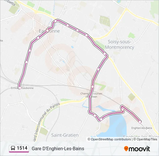1514 Bus Line Map