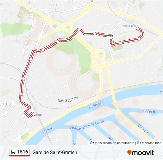 1516 Bus Line Map