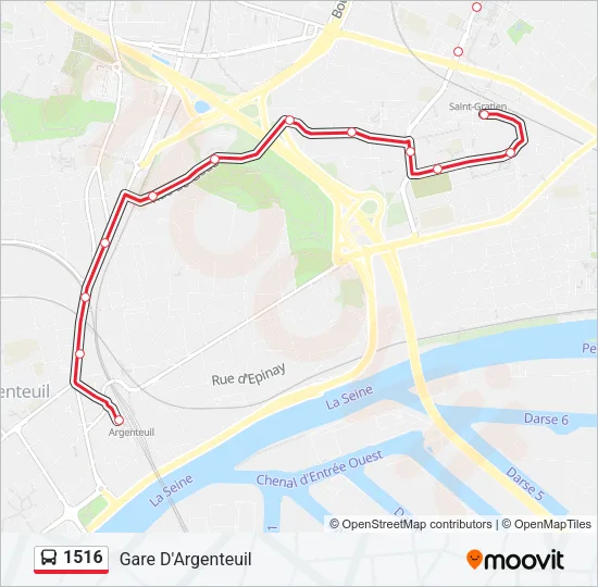 1516 Bus Line Map