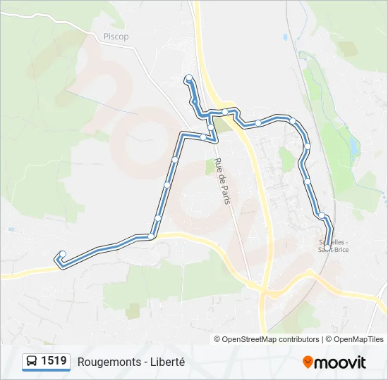 1519 Bus Line Map