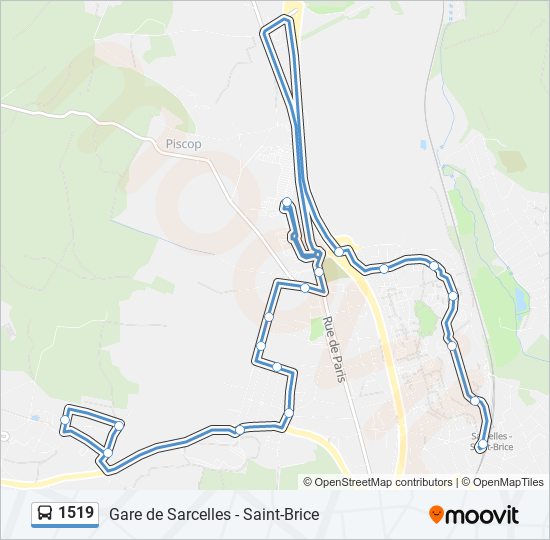 1519 bus Line Map