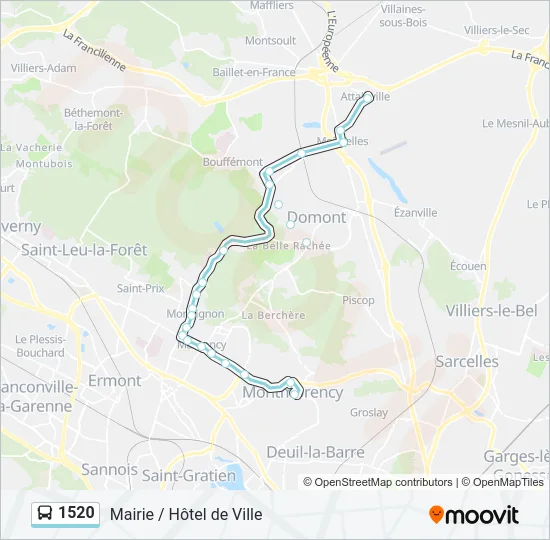 1520 Bus Line Map