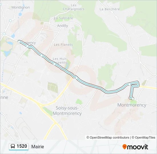 1520 Bus Line Map
