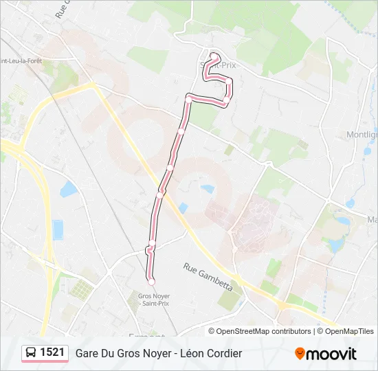 1521 Bus Line Map