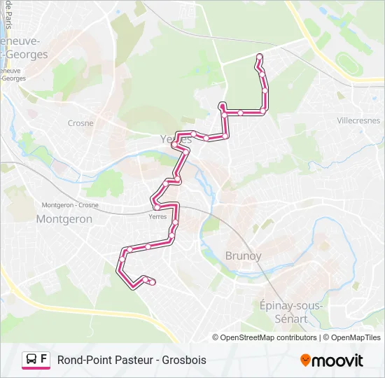 F Bus Line Map