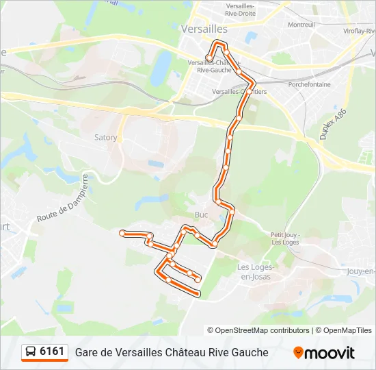 6161 Bus Line Map