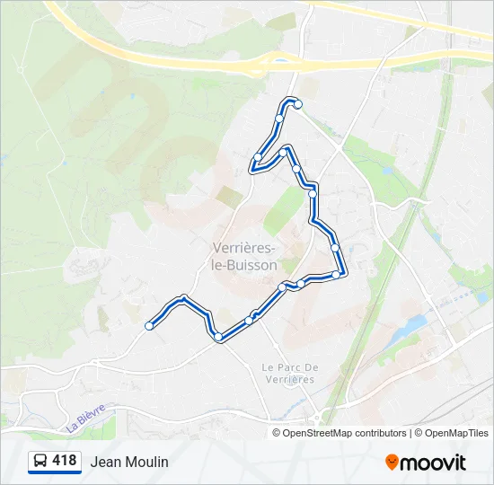 418 Bus Line Map