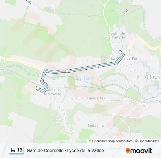 13 Bus Line Map