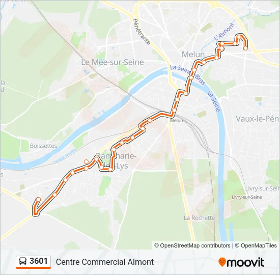 3601 Bus Line Map