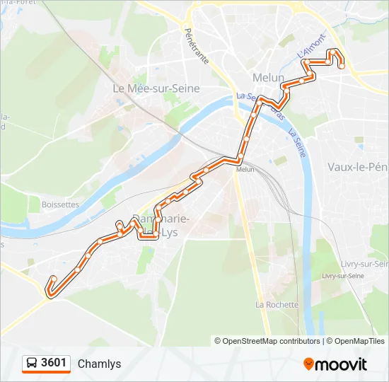 3601 Bus Line Map