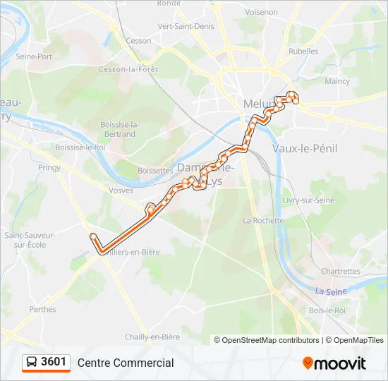 3601 Bus Line Map