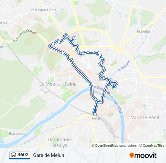 3602 Bus Line Map