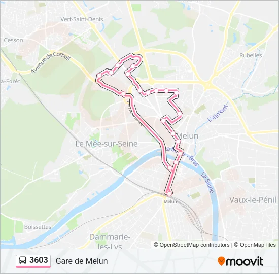 3603 Bus Line Map